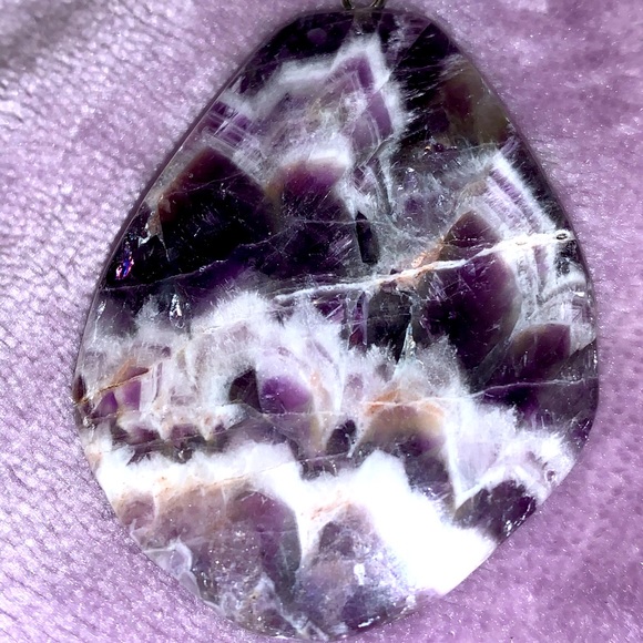 🎁GIFTED!🎁 NIB/NWT Lg Rough Cut Hunk of Amethyst Agate for Necklace - Picture 3 of 17